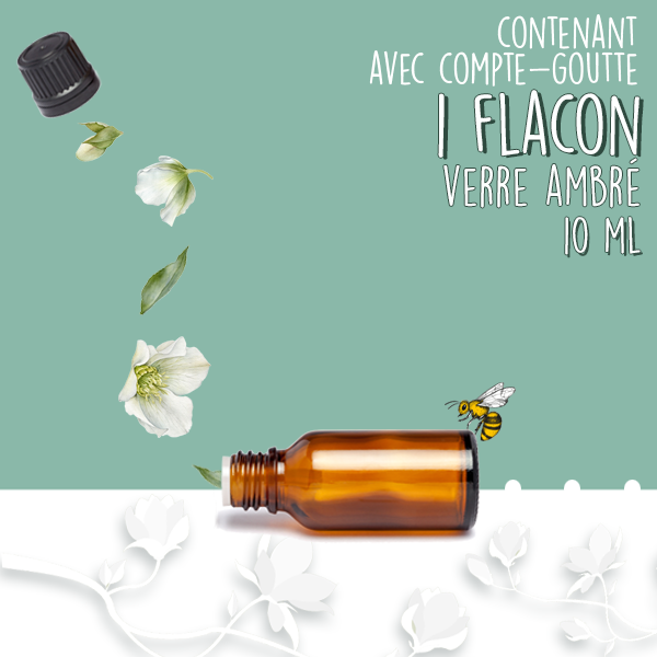 FLACON VERRE AMBRÉ - 10 mL