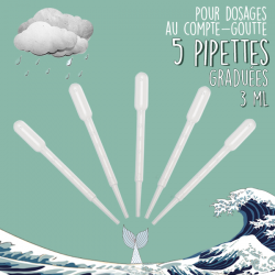 5 Pipettes Compte-Gouttes de 3ml Graduées