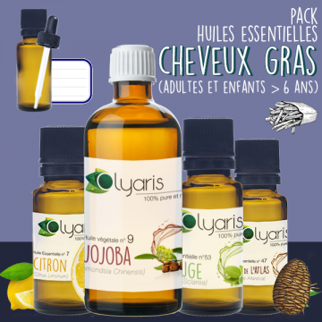 Cheveux Gras - Pack d'Huiles Essentielles