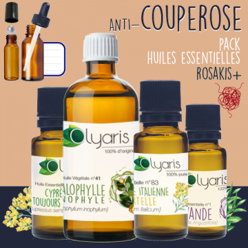 Couperose : Le Pack d'Huiles Essentielles Rosakis+