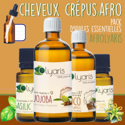 Cheveux Afro - Crépus : Le Pack Afrolyaris aux Huiles Essentielles
